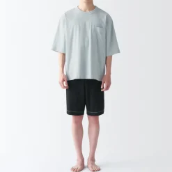 Fashion Men's Moisture-Wicking Cotton Short Sleeve Loungewear Set Pajamas & Loungewear|Loungewear
