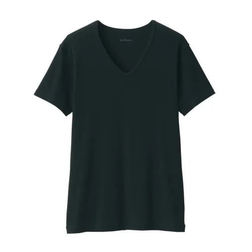 Hot Men's Moisture-Wicking Cotton V-Neck Short Sleeve T-Shirt Underwear & Undershirts|Moisture Wicking Innerwear