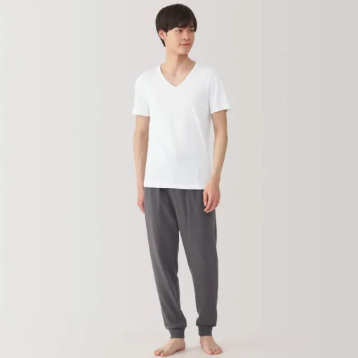 Hot Men's Moisture-Wicking Cotton V-Neck Short Sleeve T-Shirt Underwear & Undershirts|Moisture Wicking Innerwear