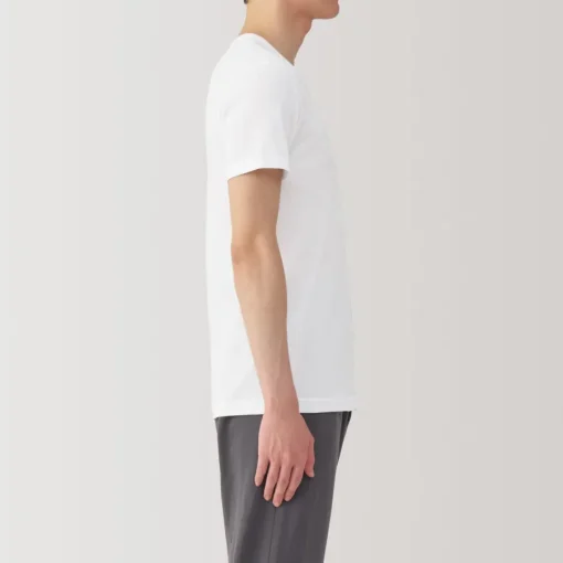 Hot Men's Moisture-Wicking Cotton V-Neck Short Sleeve T-Shirt Underwear & Undershirts|Moisture Wicking Innerwear