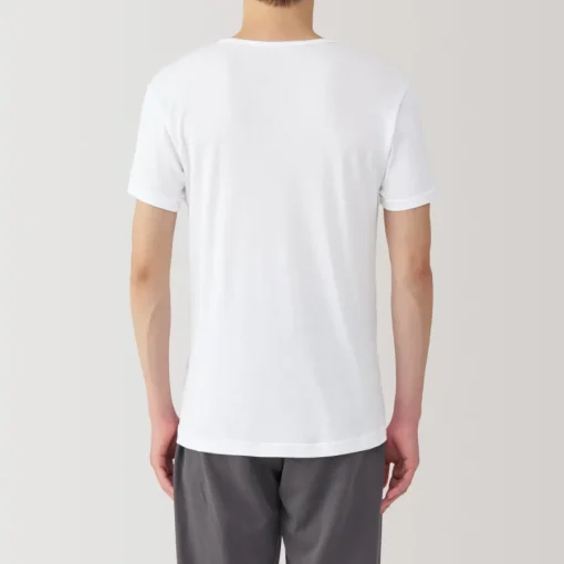 Hot Men's Moisture-Wicking Cotton V-Neck Short Sleeve T-Shirt Underwear & Undershirts|Moisture Wicking Innerwear