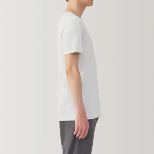 Hot Men's Moisture-Wicking Cotton V-Neck Short Sleeve T-Shirt Underwear & Undershirts|Moisture Wicking Innerwear