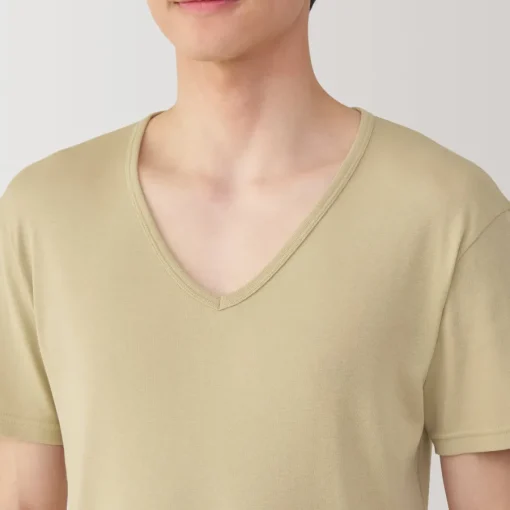 Hot Men's Moisture-Wicking Cotton V-Neck Short Sleeve T-Shirt Underwear & Undershirts|Moisture Wicking Innerwear