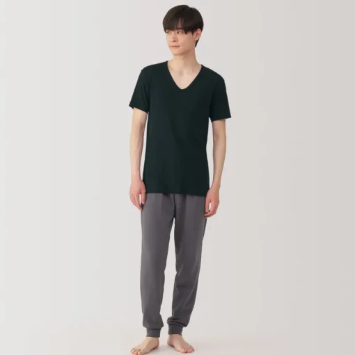 Hot Men's Moisture-Wicking Cotton V-Neck Short Sleeve T-Shirt Underwear & Undershirts|Moisture Wicking Innerwear
