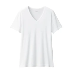 Hot Men's Moisture-Wicking Cotton V-Neck Short Sleeve T-Shirt Underwear & Undershirts|Moisture Wicking Innerwear
