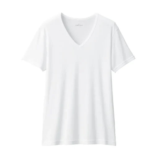 Hot Men's Moisture-Wicking Cotton V-Neck Short Sleeve T-Shirt Underwear & Undershirts|Moisture Wicking Innerwear