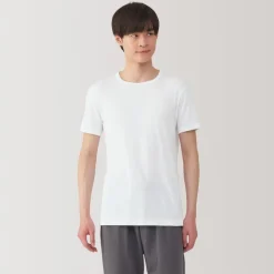 Online Men's Moisture-Wicking Cotton Crew Neck Short Sleeve T-Shirt Underwear & Undershirts|Moisture Wicking Innerwear