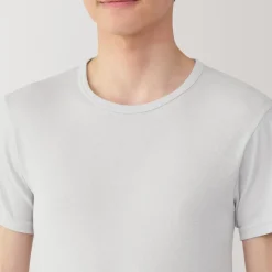 Online Men's Moisture-Wicking Cotton Crew Neck Short Sleeve T-Shirt Underwear & Undershirts|Moisture Wicking Innerwear
