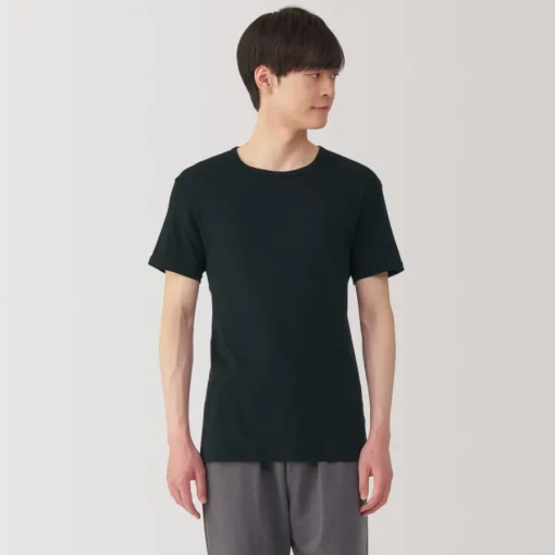 Online Men's Moisture-Wicking Cotton Crew Neck Short Sleeve T-Shirt Underwear & Undershirts|Moisture Wicking Innerwear