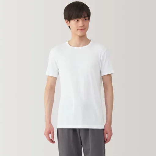 Online Men's Moisture-Wicking Cotton Crew Neck Short Sleeve T-Shirt Underwear & Undershirts|Moisture Wicking Innerwear