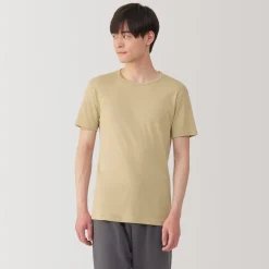 Online Men's Moisture-Wicking Cotton Crew Neck Short Sleeve T-Shirt Underwear & Undershirts|Moisture Wicking Innerwear