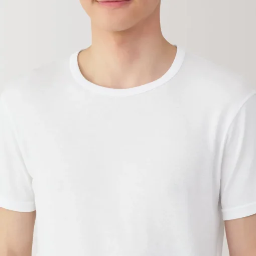 Online Men's Moisture-Wicking Cotton Crew Neck Short Sleeve T-Shirt Underwear & Undershirts|Moisture Wicking Innerwear