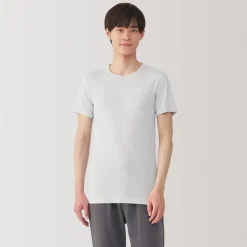 Online Men's Moisture-Wicking Cotton Crew Neck Short Sleeve T-Shirt Underwear & Undershirts|Moisture Wicking Innerwear