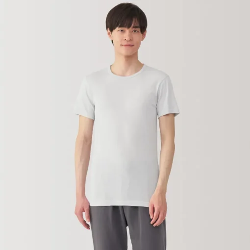 Online Men's Moisture-Wicking Cotton Crew Neck Short Sleeve T-Shirt Underwear & Undershirts|Moisture Wicking Innerwear