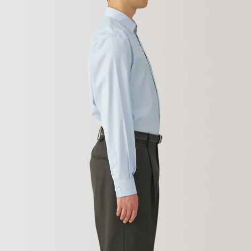 Fashion Men's Non-Iron Semi Wide Collar Shirt Shirts & Polos