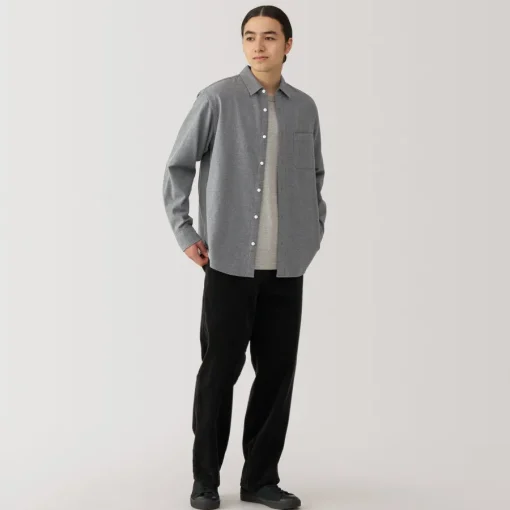 Sale Men's Reclaimed Cotton Blend Flannel Long Sleeve Shirt Shirts & Polos