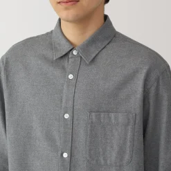 Sale Men's Reclaimed Cotton Blend Flannel Long Sleeve Shirt Shirts & Polos