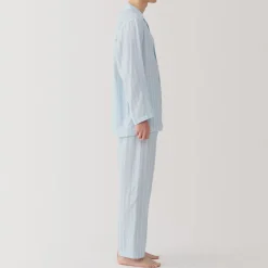 Clearance Men's Side Seamless Double Gauze Pajamas Pajamas & Loungewear|Loungewear