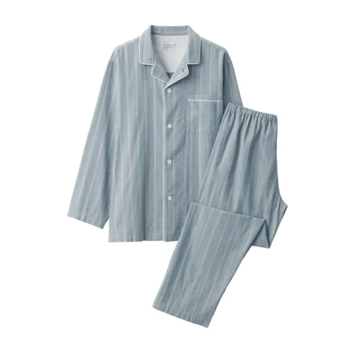 New Men's Side Seamless Double Gauze Pajamas Pajamas & Loungewear|Loungewear
