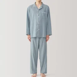 New Men's Side Seamless Double Gauze Pajamas Pajamas & Loungewear|Loungewear