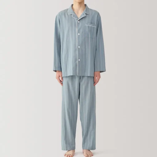 New Men's Side Seamless Double Gauze Pajamas Pajamas & Loungewear|Loungewear