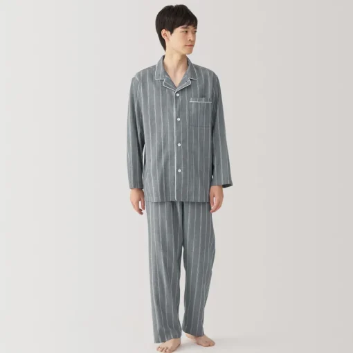 New Men's Side Seamless Double Gauze Pajamas Pajamas & Loungewear|Loungewear