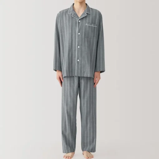 New Men's Side Seamless Double Gauze Pajamas Pajamas & Loungewear|Loungewear