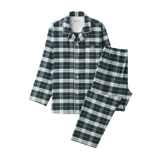 Best Men's Side Seamless Flannel Pajamas Pajamas & Loungewear|Loungewear