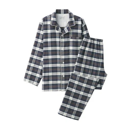 Best Men's Side Seamless Flannel Pajamas Pajamas & Loungewear|Loungewear
