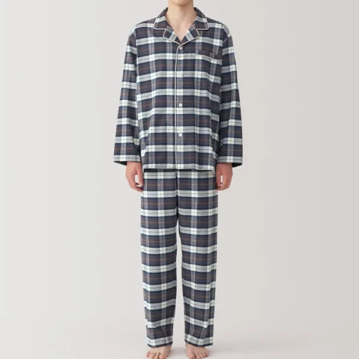 Best Men's Side Seamless Flannel Pajamas Pajamas & Loungewear|Loungewear