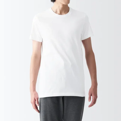 Best Men's Side Seamless Jersey Crew Neck Short Sleeve T-Shirt Underwear & Undershirts