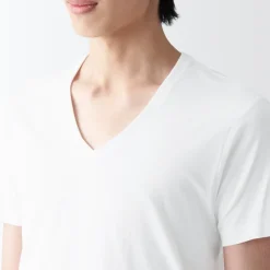 Clearance Men's Side Seamless Jersey V-Neck Short Sleeve T-Shirt Underwear & Undershirts