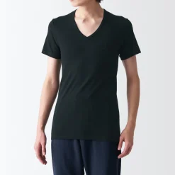 Hot Men's Side Seamless Ribbed V Neck Short Sleeve T-Shirt Underwear & Undershirts