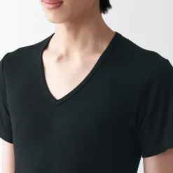 Hot Men's Side Seamless Ribbed V Neck Short Sleeve T-Shirt Underwear & Undershirts