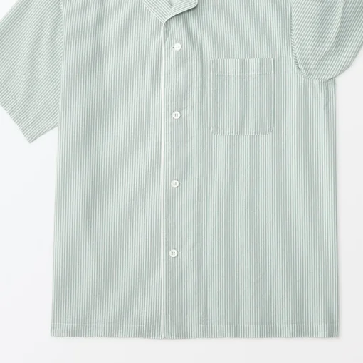 Clearance Men's Side Seamless Seersucker Short Sleeve Pajamas Pajamas & Loungewear|Loungewear