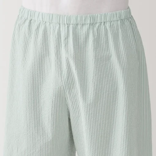 Clearance Men's Side Seamless Seersucker Short Sleeve Pajamas Pajamas & Loungewear|Loungewear