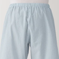 Clearance Men's Side Seamless Seersucker Short Sleeve Pajamas Pajamas & Loungewear|Loungewear