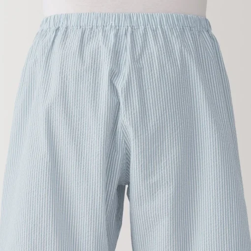 Clearance Men's Side Seamless Seersucker Short Sleeve Pajamas Pajamas & Loungewear|Loungewear