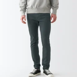 Clearance Men's Super Stretch Denim Skinny Pants Charcoal Grey (L 30inch / 76cm) Denim