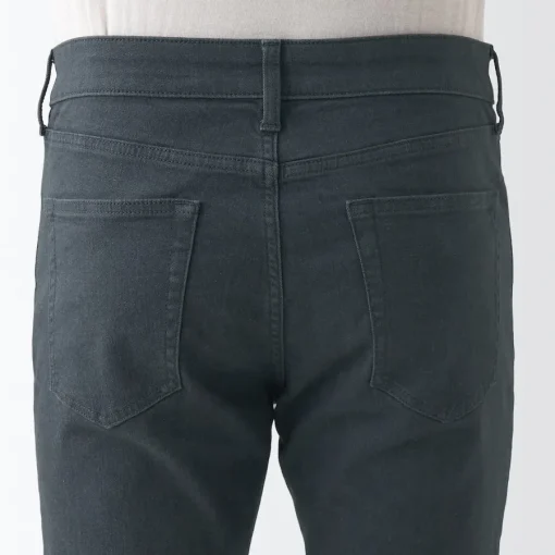 Clearance Men's Super Stretch Denim Skinny Pants Charcoal Grey (L 30inch / 76cm) Denim