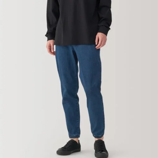 Best Men's Super Stretchy Denim Jogger Sweatpants Denim