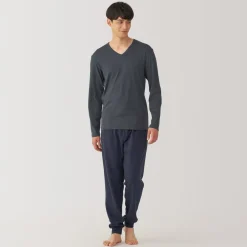 New Men's Warm Cotton V-Neck Long Sleeve T-Shirt Underwear & Undershirts