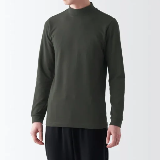 Discount Men's Warm Thick Cotton High Neck Long Sleeve T-Shirt Underwear & Undershirts