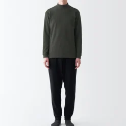 Discount Men's Warm Thick Cotton High Neck Long Sleeve T-Shirt Underwear & Undershirts