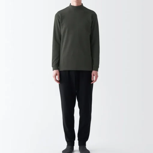 Discount Men's Warm Thick Cotton High Neck Long Sleeve T-Shirt Underwear & Undershirts