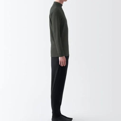 Discount Men's Warm Thick Cotton High Neck Long Sleeve T-Shirt Underwear & Undershirts