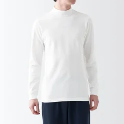 Discount Men's Warm Thick Cotton High Neck Long Sleeve T-Shirt Underwear & Undershirts