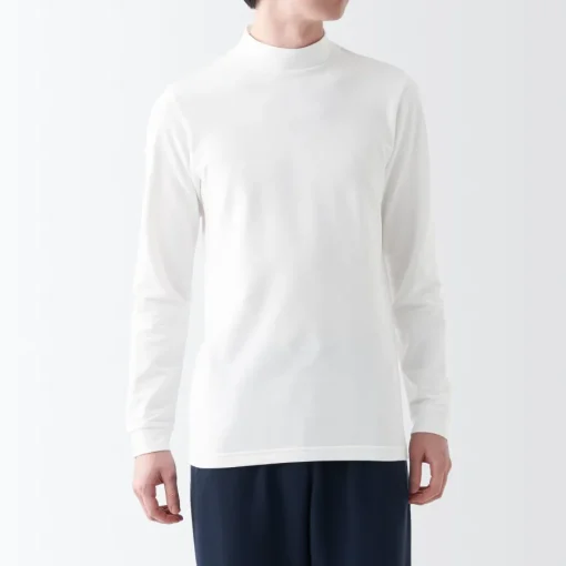 Discount Men's Warm Thick Cotton High Neck Long Sleeve T-Shirt Underwear & Undershirts