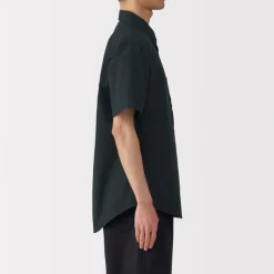 Fashion Men's Washed Broadcloth Short Sleeve Shirt Shirts & Polos