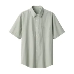 Fashion Men's Washed Broadcloth Short Sleeve Shirt Shirts & Polos
